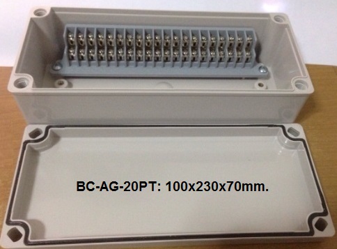 BC-AG-20PT BC-AG-15PT 15Poles BC-AG-10PT 10Poles กล่องต่อสายไฟ กล่องเทอร์มินอล กล่องterminal block, junction box terminal block 